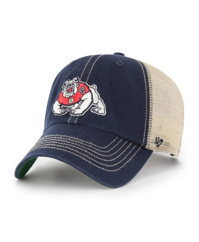 47 Brand Men's ' Navy Fresno State Bulldogs Trawler Trucker Snapback Hat