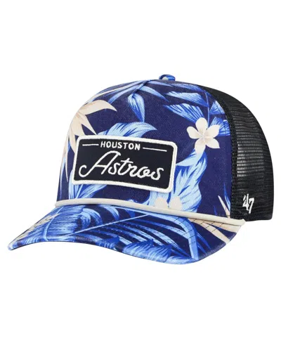 47 Brand Men's ' Navy Houston Astros Tropicalia Trucker Hitch Adjustable Hat