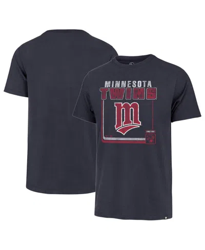 47 Brand Men's ' Navy Minnesota Twins Borderline Franklin T-shirt