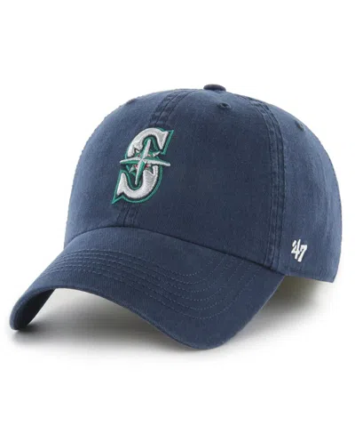 47 Brand Men's ' Navy Seattle Mariners Franchise Logo Fitted Hat