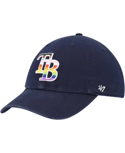 47 Brand Men's ' Navy Tampa Bay Rays Team Pride Clean Up Adjustable Hat