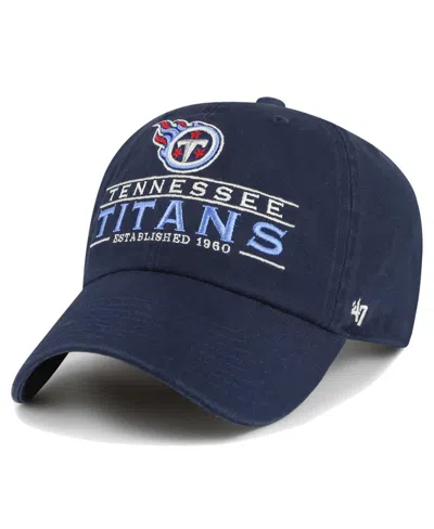 47 Brand Men's ' Navy Tennessee Titans Vernon Clean Up Adjustable Hat