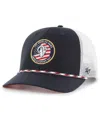 47 Brand Men's ' Navy, White Los Angeles Rams Union Patch Trucker Adjustable Hat In Navy,white