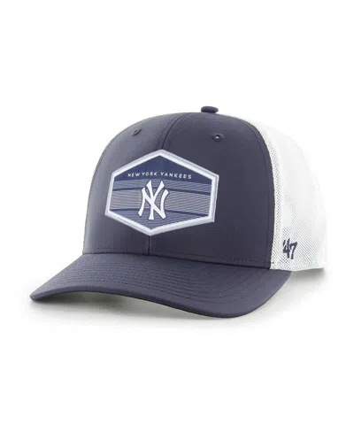 47 Brand Men's ' Navy, White New York Yankees Spring Training Burgess Trucker Snapback Hat In Navy,white