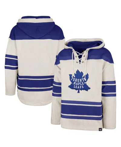 47 Brand Men's ' Oatmeal Toronto Maple Leafs Rockaway Lace-up Pullover Hoodie