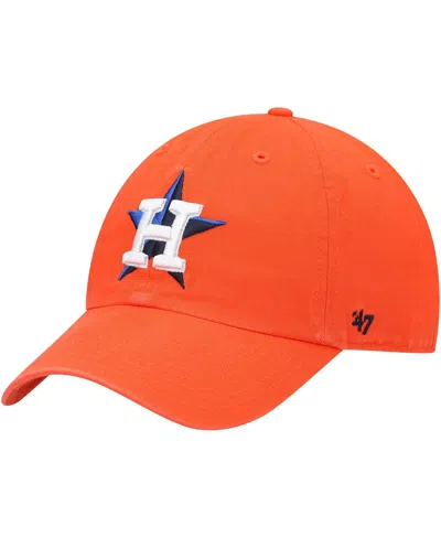 47 Brand Men's ' Orange Houston Astros Clean Up Adjustable Hat