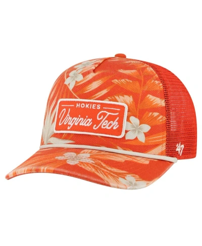 47 Brand Men's ' Orange Virginia Tech Hokies Tropicalia Hitch Adjustable Hat