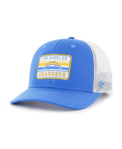 47 Brand Men's ' Powder Blue, White Los Angeles Chargers Drifter Adjustable Trucker Hat In Powder Blue,white