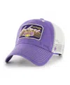 47 Brand Men's ' Purple Los Angeles Lakers Five Point Patch Clean Up Adjustable Hat In Purple