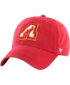 47 BRAND MEN'S '47 BRAND RED DISTRESSED ATLANTA FLAMES VINTAGE-LIKE CLASSIC FRANCHISE FITTED HAT