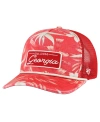 47 Brand Men's Red Chicago Blackhawks Tropicalia Allover Print Trucker Adjustable Hat In Red