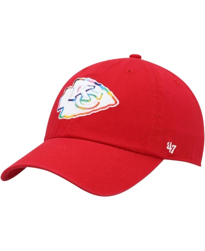 47 Brand Men's ' Red Kansas City Chiefs Pride Clean Up Adjustable Hat