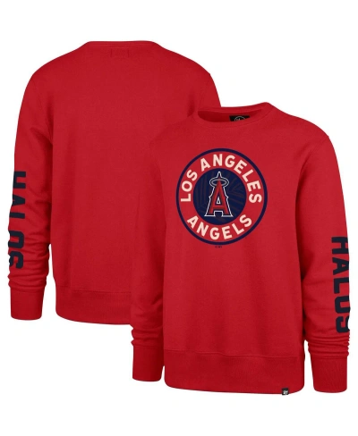 47 Brand Men's ' Red Los Angeles Angels City Connect Legend Headline Pullover Sweatshirt