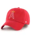 47 BRAND MEN'S '47 BRAND RED LOS ANGELES ANGELS COOPERSTOWN COLLECTION FRANCHISE FITTED HAT