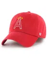47 Brand Men's ' Red Los Angeles Angels Cooperstown Collection Franchise Fitted Hat In Red