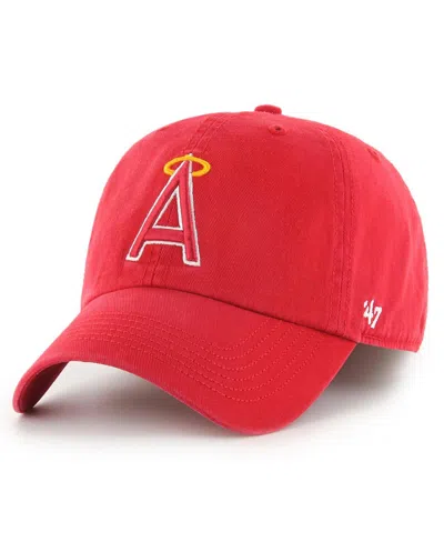 47 Brand Men's ' Red Los Angeles Angels Cooperstown Collection Franchise Fitted Hat