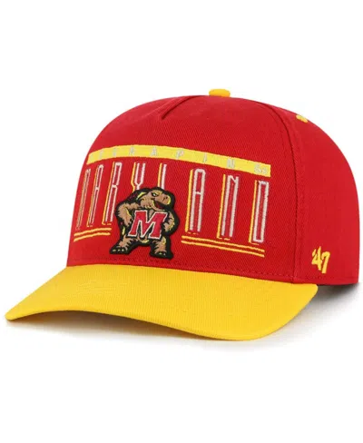 47 Brand Men's ' Red Maryland Terrapins Double Header Hitch Adjustable Hat