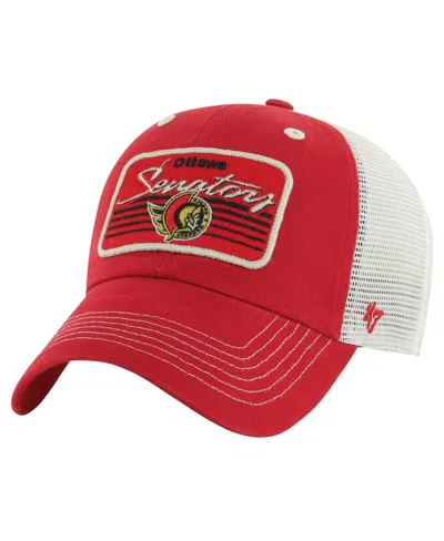 47 Brand Men's ' Red Ottawa Senators Five Point Patch Clean Up Adjustable Hat