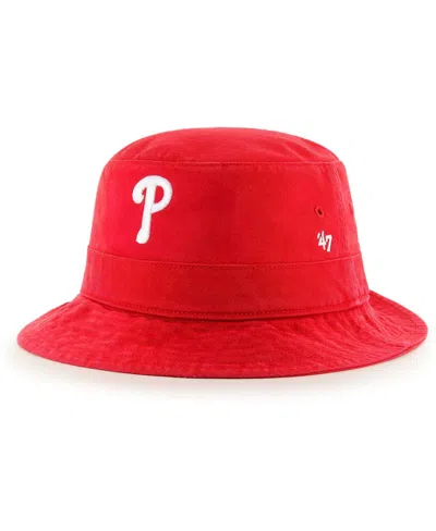 47 Brand Men's ' Red Philadelphia Phillies Primary Bucket Hat