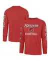 47 Brand Men's ' Red Portland Trail Blazers 2023/24 City Edition Triplet Franklin Long Sleeve T-shirt In Red
