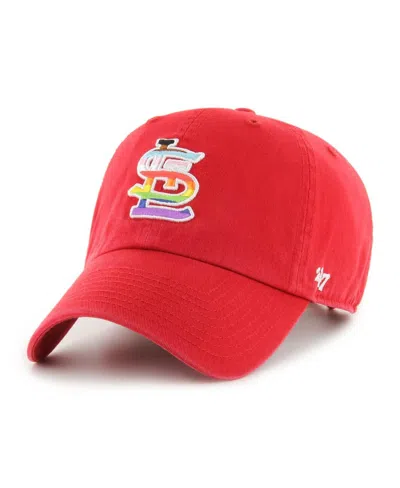 47 Brand Men's ' Red St. Louis Cardinals Team Pride Clean Up Adjustable Hat