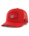 47 Brand Men's ' Red Washington Nationals Ridgeline Tonal Patch Trucker Adjustable Hat In Red