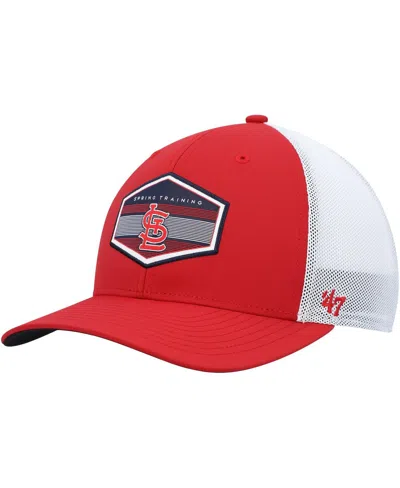 47 Brand Men's ' Red, White St. Louis Cardinals Spring Training Burgess Trucker Snapback Hat In Red,white