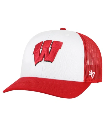 47 Brand Men's ' Red Wisconsin Badgers Freshman Trucker Adjustable Hat