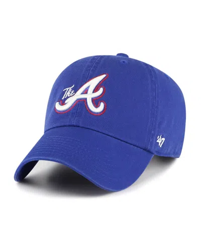 47 Brand Men's ' Royal Atlanta Braves 2023 City Connect Clean Up Adjustable Hat