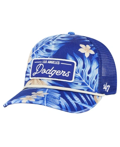 47 Brand Men's ' Royal Los Angeles Dodgers Tropicalia Trucker Hitch Adjustable Hat