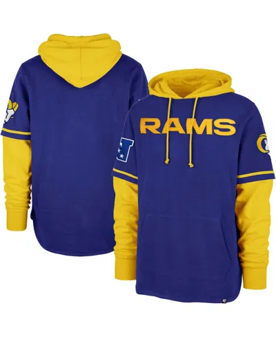 47 Brand Men's ' Royal Los Angeles Rams Shortstop Pullover Hoodie