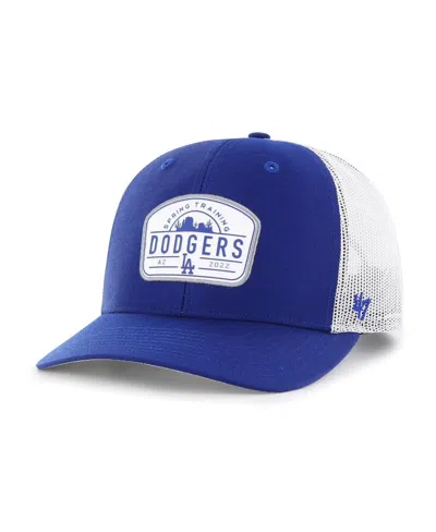 47 Brand Men's ' Royal, White Los Angeles Dodgers 2022 Spring Training Panorama Trucker Snapback Hat In Royal,white