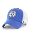 47 Brand Men's ' Royal, White Los Angeles Rams Highline Clean Up Trucker Snapback Hat In Royal,white