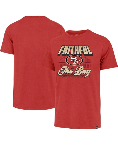 47 Brand Men's ' Scarlet Distressed San Francisco 49ers Faithful To The Bay Regional Franklin T-shirt