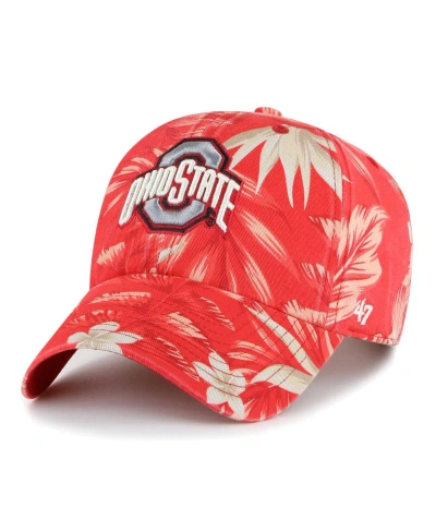 47 Brand Men's ' Scarlet Ohio State Buckeyes Tropicalia Clean Up Adjustable Hat