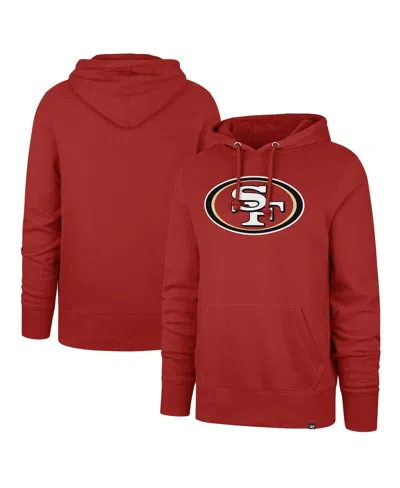 47 Brand Men's ' Scarlet San Francisco 49ers Imprint Headline Pullover Hoodie