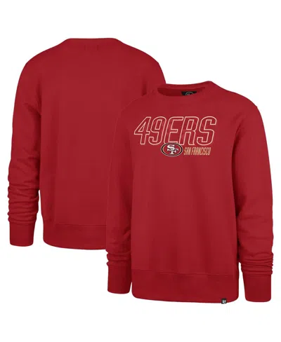 47 Brand Men's ' Scarlet San Francisco 49ers Locked In Headline Pullover Sweatshirt