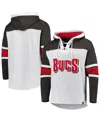 47 Brand Men's ' Tampa Bay Buccaneers Heather Gray Gridiron Lace-up Pullover Hoodie In Heather Gray