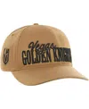 47 Brand Men's ' Tan Vegas Golden Knights Barnes Hitch Adjustable Hat In Tan