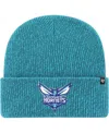 47 Brand Men's ' Turquoise Charlotte Hornets Brain Freeze Cuffed Knit Hat In Turquoise
