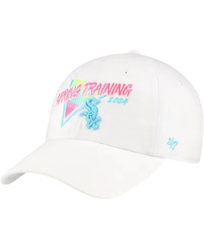 47 Brand Men's ' White Chicago White Sox 2024 Spring Training Vapor Wave Clean Up Adjustable Hat