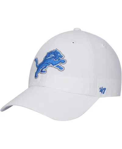 47 Brand Men's ' White Detroit Lions Clean Up Adjustable Hat