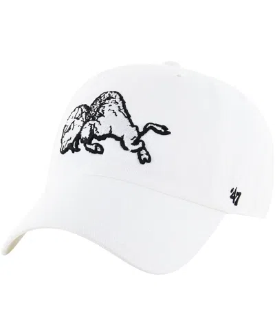 47 Brand Men's ' White Distressed Colorado Buffaloes Vintage-like Clean Up Adjustable Hat