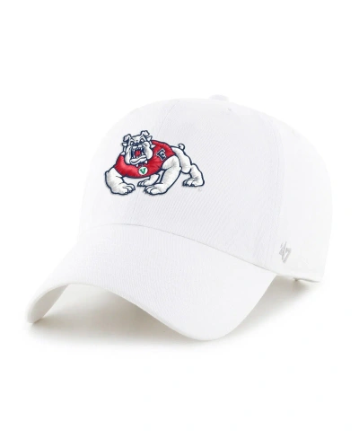 47 Brand Men's ' White Fresno State Bulldogs Rope Hitch Adjustable Hat