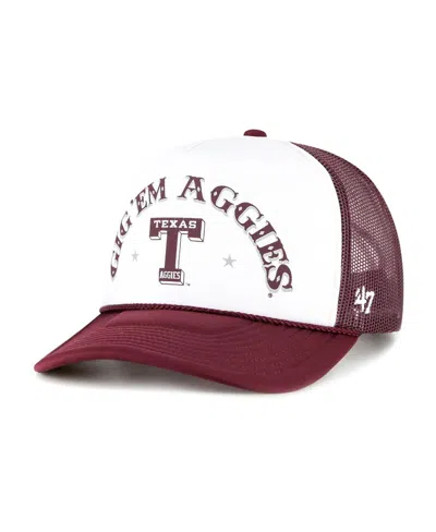 47 Brand Men's ' White, Maroon Texas A&m Aggies Article Foam Front Trucker Hat In White,maroon