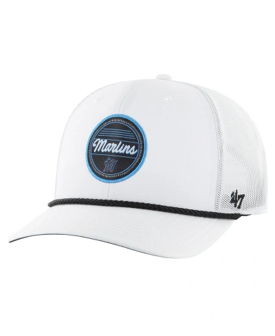 47 Brand Men's ' White Miami Marlins Fairway Trucker Adjustable Hat