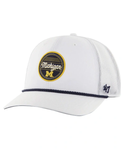 47 Brand Men's ' White Michigan Wolverines Fairway Trucker Adjustable Hat