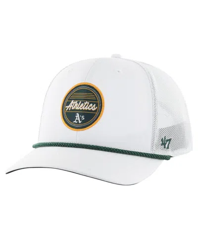 47 Brand Men's ' White Oakland Athletics Fairway Trucker Adjustable Hat