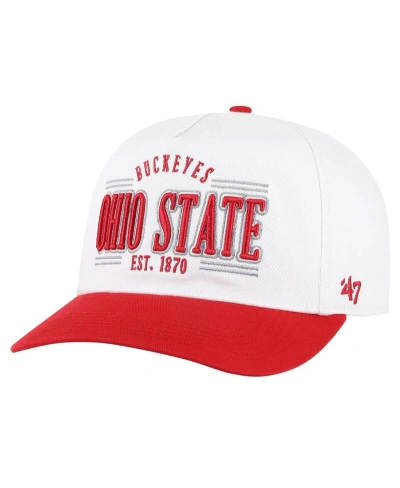 47 Brand Men's ' White Ohio State Buckeyes Streamline Hitch Adjustable Hat