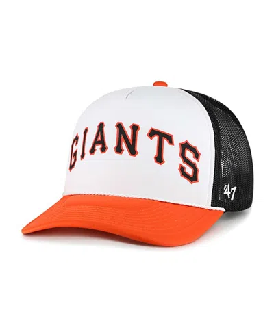 47 Brand Men's ' White San Francisco Giants Foam Front Script Trucker Snapback Hat